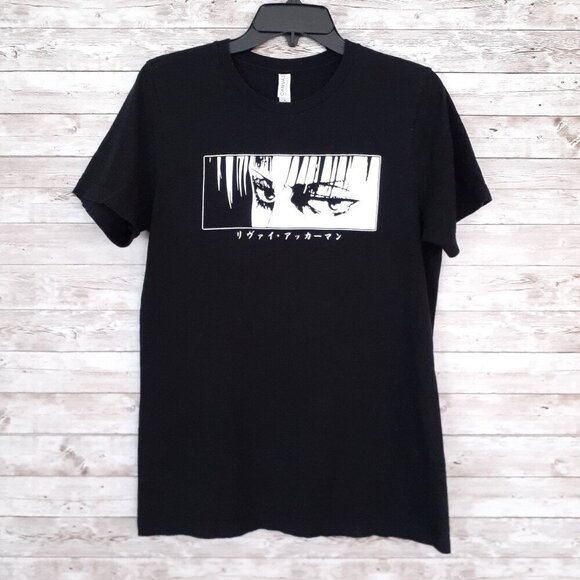 Bella Canvas Tops - Attack on Titan Anime Shirt Size M Short Sleeve Black 920